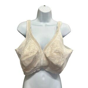 Cacique Floral Lace Wirefree Support Bra - 44DDD